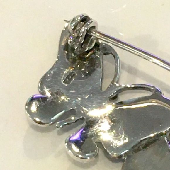 Vintage Sterling Silver Marcasite Butterfly Pin Broach - Picture 4 of 11